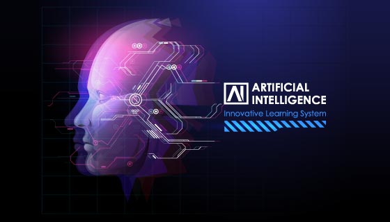 机器人大脑设计AI人工智能矢量素材(EPS)