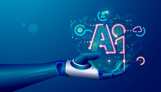 机器人手臂AI人工智能概念设计矢量素材(EPS)