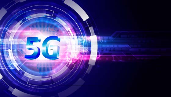5G高速网络科技背景矢量素材(EPS)