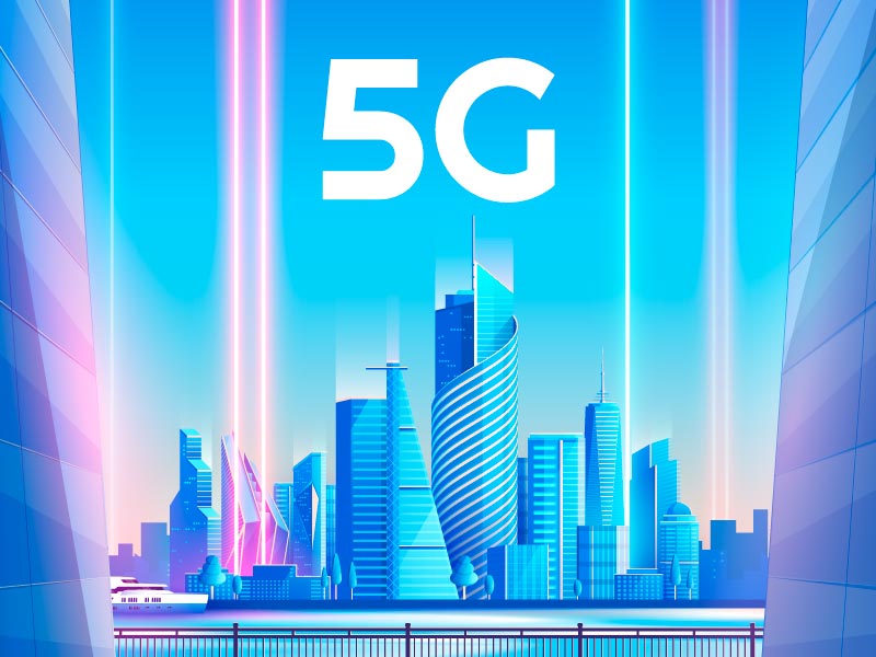 5G无线网络智慧城市概念背景矢量素材(EPS)