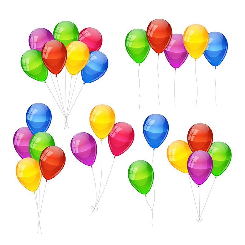 多彩的气球矢量素材(EPS/AI/免扣PNG)