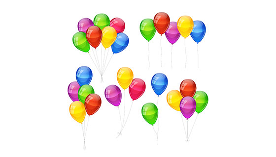 多彩的气球矢量素材(EPS/AI/PNG)