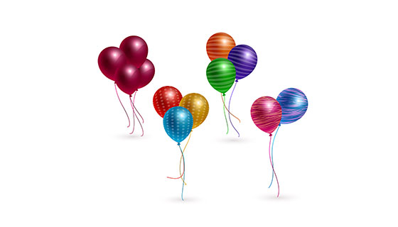 多彩的气球矢量素材(EPS/AI/PNG)