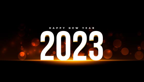 散景背景设计2023新年快乐背景矢量素材(EPS)