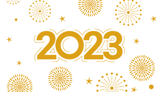 各种各样的简单烟花设计2023新年快乐背景矢量素材(EPS)